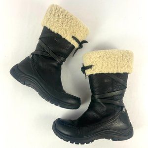 UGG Australia 5571 Women’s Summit Black Sheepskin Lined Leather Boots Size 6